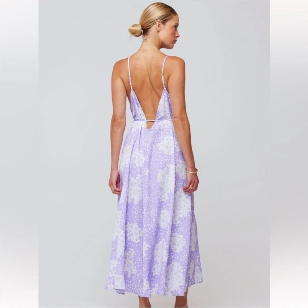 NWT Resa Hannah midi floral lavender dress Vienna XS revolve